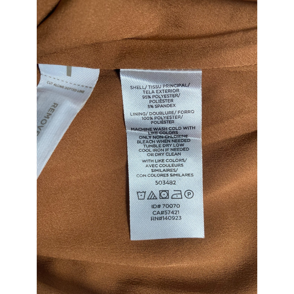 NWT Loft Mocha camel tan brown faux suede mini A-line vertical paneling skirt 2 - Picture 8 of 12